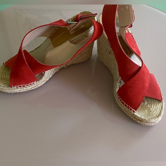 Dolce Vita Burnt Orange High Wedge Espadrilles - Picture 10 of 12